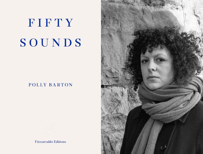A cover image of Polly Barton, reading 'Fifty Sounds'