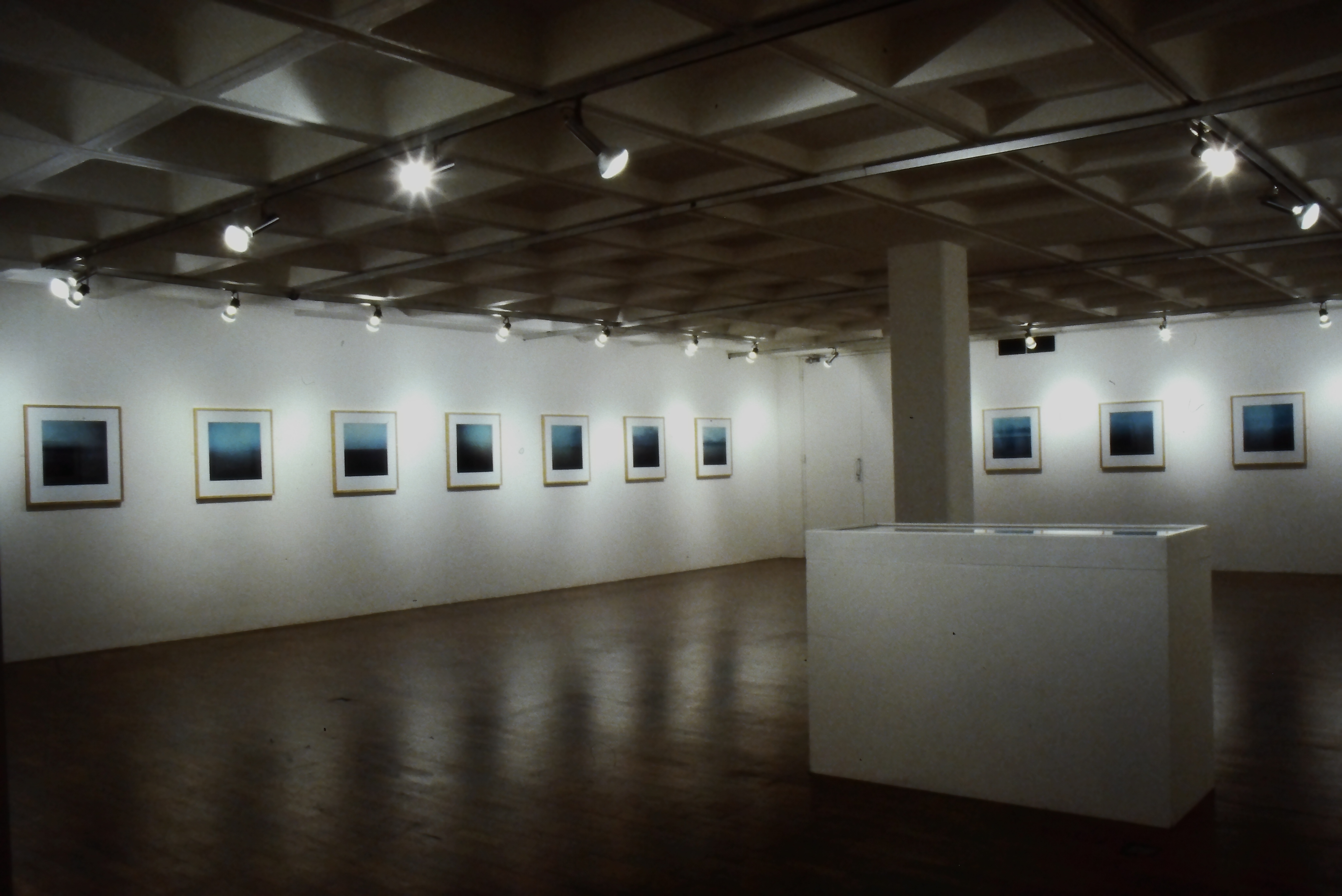 Photographic slide from Arnolfini's 1997 exhibition of Garry Fabian Miller's series Sections of England: The Sea Horizon 1976/77.